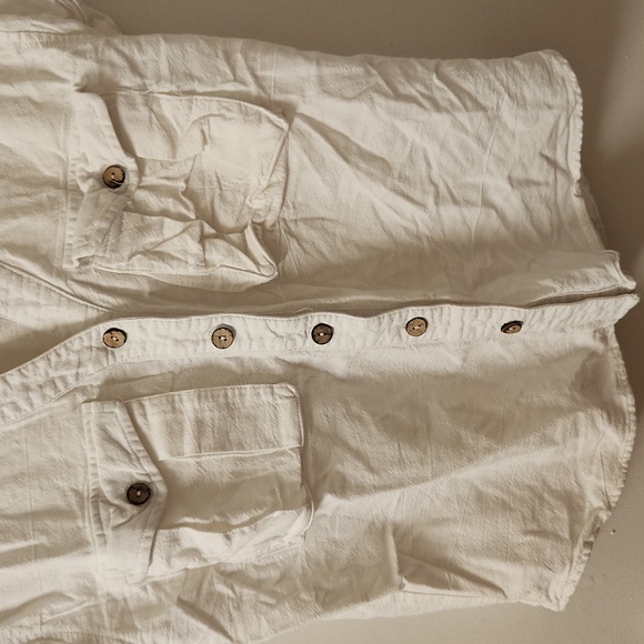 Vici Short Sleeve Striped Button Down Blouse S - Picture 3 of 7